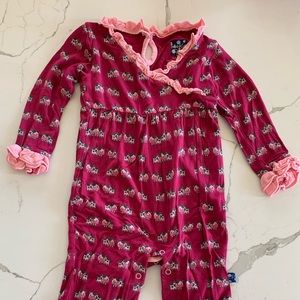 6-12 Kickee Pants Girls Kimono Ruffle Romper